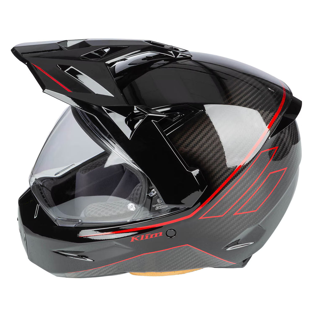 Klim X1 Alpha Helmet ECE/DOT  Quanta Gloss Black - Fiery Red