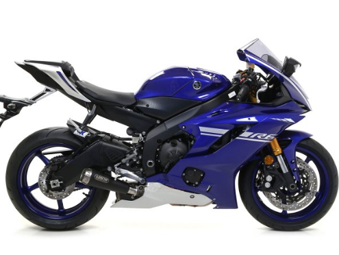 ARROW YAMAHA R6 2017-19 PRO RACE STEEL CAP DARK SLIP ON