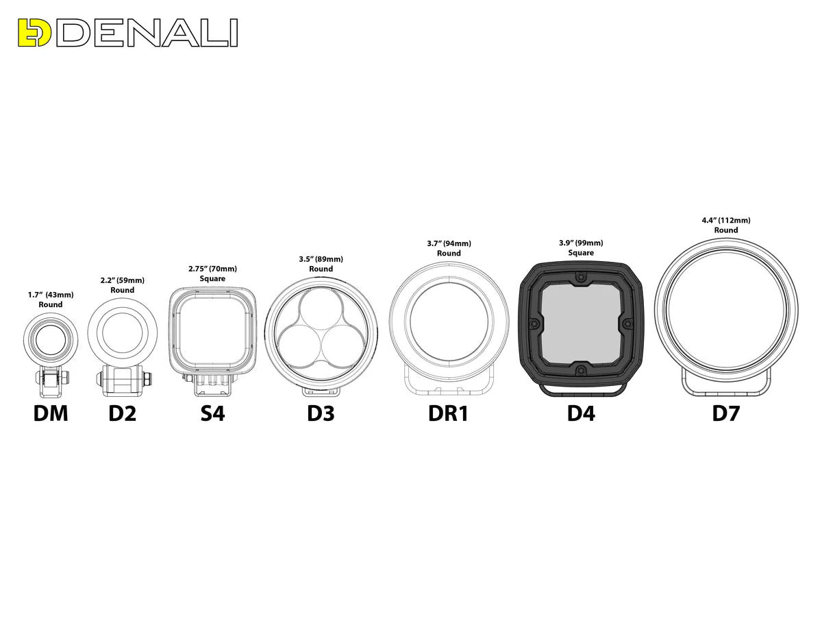 DENALI D4 LED LIGHT PODS WITH DATADIM™ TECHNOLOGY (PAIR)
