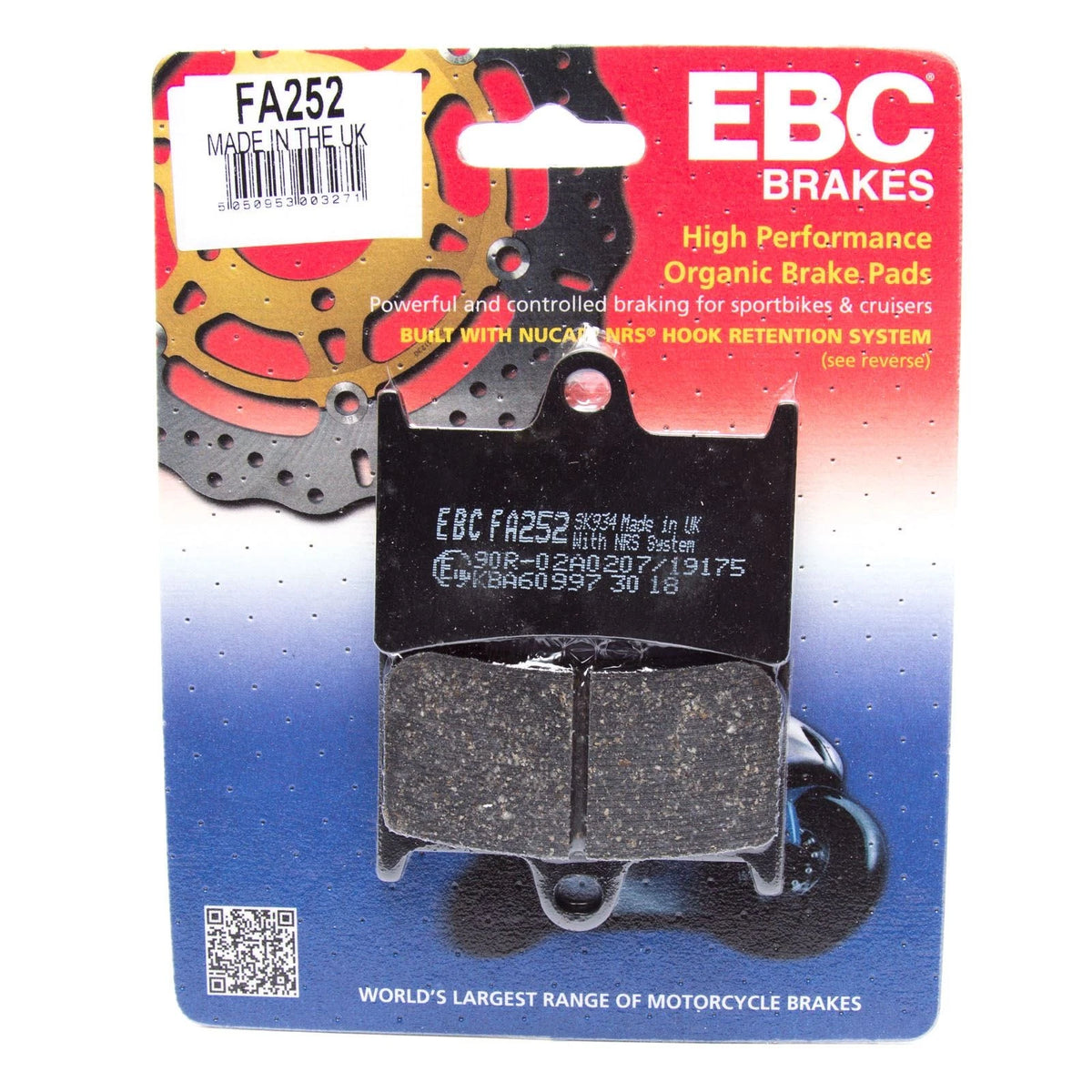 EBC ORGANIC BRAKE PADS FOR TMAX 530 FA252