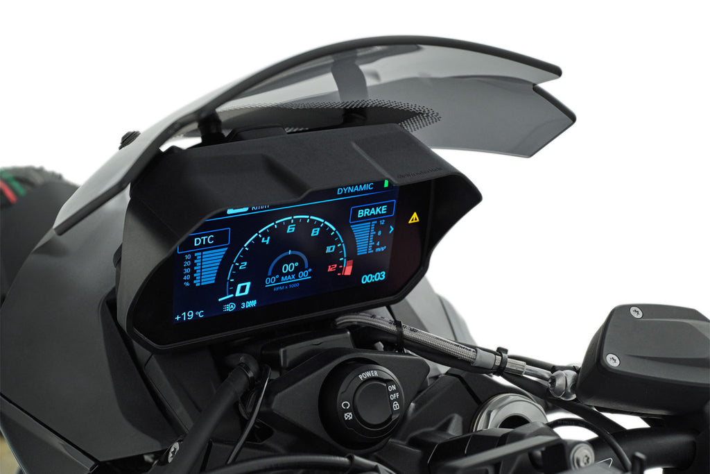 WUNDERLICH GLARE SHIELD FOR COCKPIT TFT 6.5 INCH - BLACK - CONNECTIVITY DISPLAY FOR BMW 1250 GS/GSA 1300