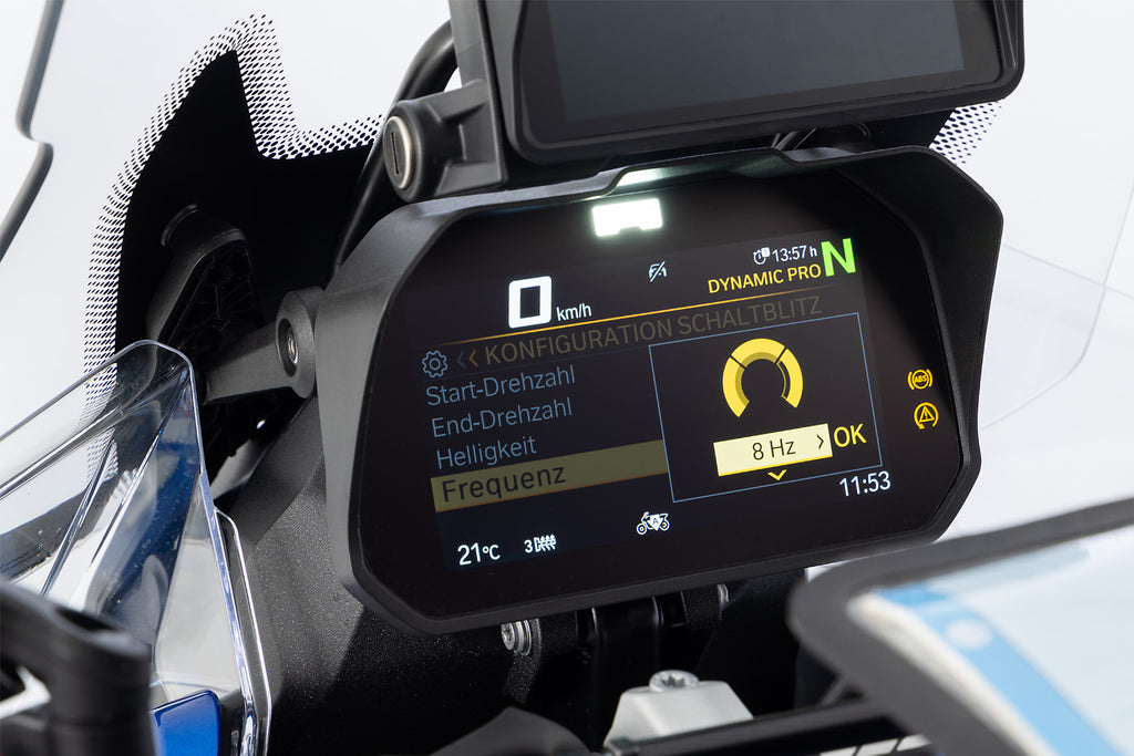 WUNDERLICH GLARE SHIELD FOR COCKPIT TFT 6.5 INCH - BLACK - CONNECTIVITY DISPLAY FOR BMW 1250 GS/GSA 1300