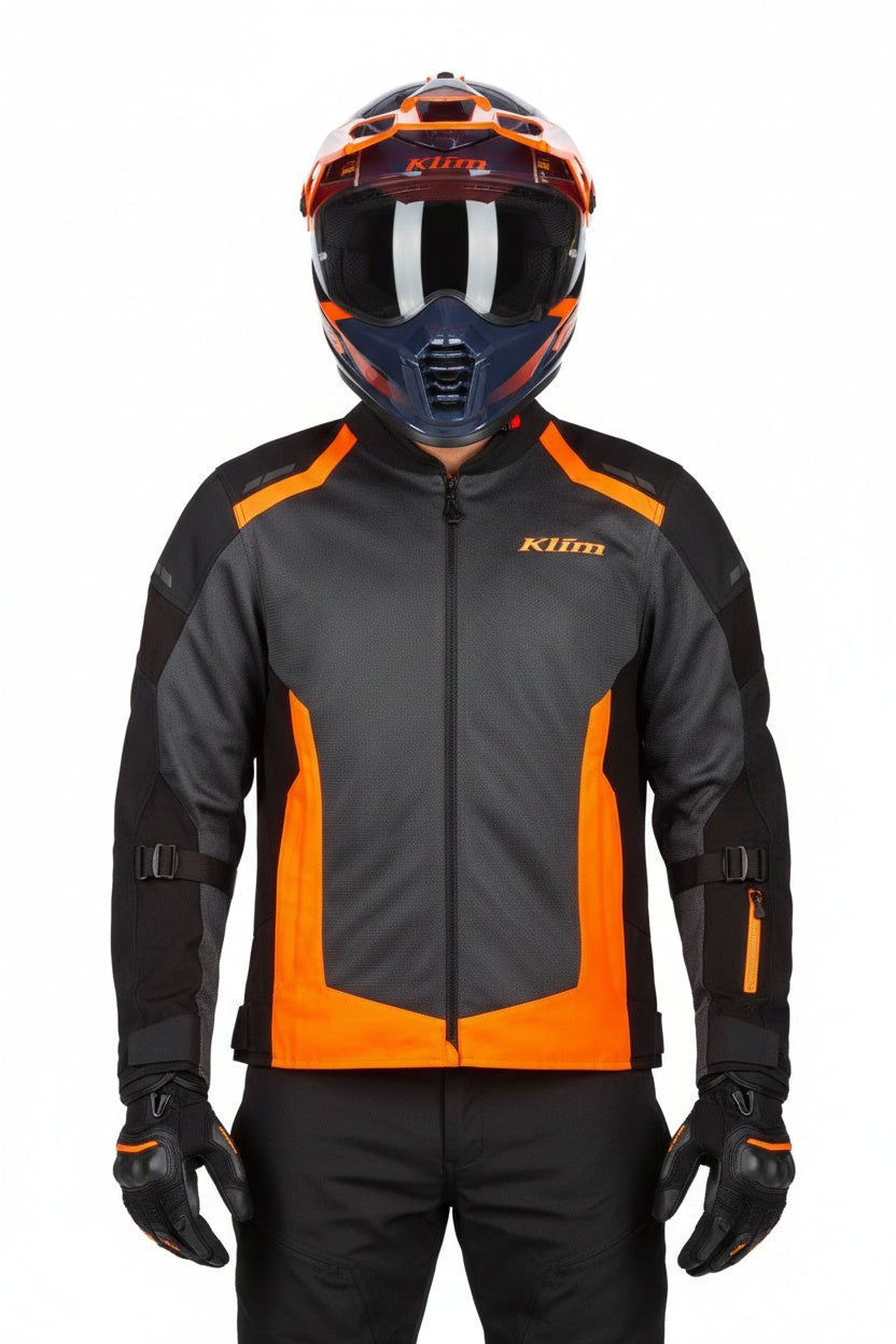 Klim Krios Pro Helmet ECE/DOT Echo Gloss Black - Striking Orange - Petrol