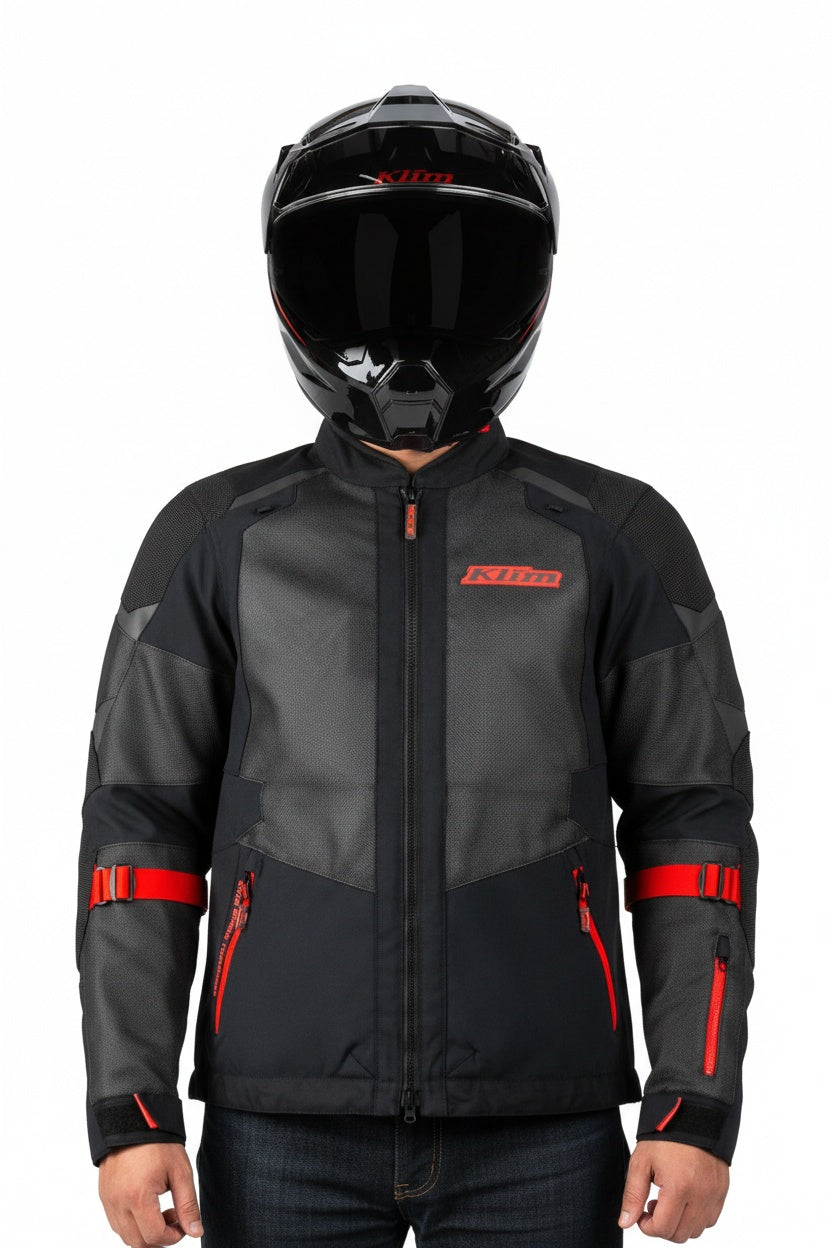Klim X1 Alpha Helmet ECE/DOT  Quanta Gloss Black - Fiery Red