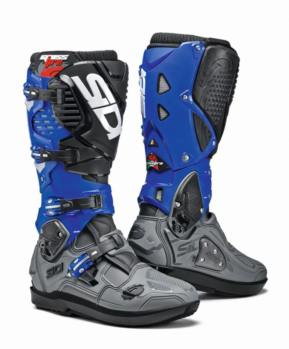 SIDI CROSSFIRE 3 SRS GRAY/BLUE/BLACK BOOTS (NEW 2024) 45